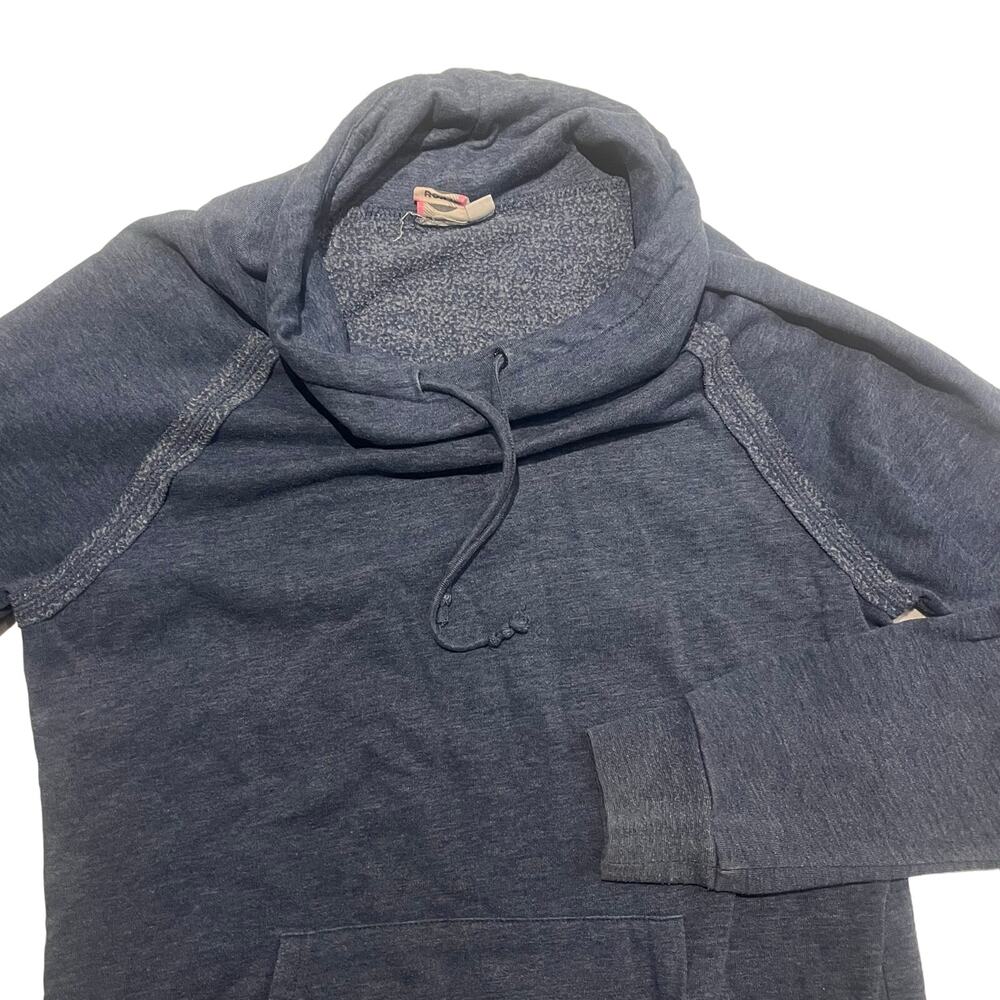 Roxy Sweater Womens Large Blue Hooded Long‎ Sleeve Sweatshirt Distressed